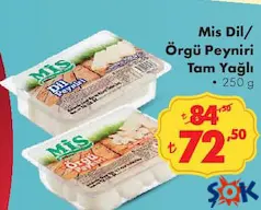 MİS DİL/ÖRGÜ PEYNİRİ TAM YAĞLI 250 G